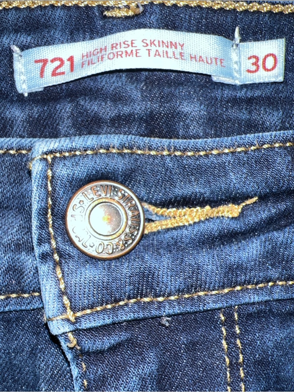Levi's Women's Indigo High Rise Skinny Jeans - Picture 2 of 16